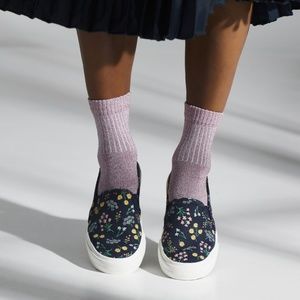 Keds x Rifle Paper Double Decker Navy Floral Slip Ons